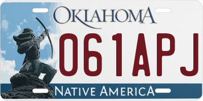 OK license plate 061APJ