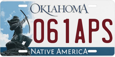OK license plate 061APS