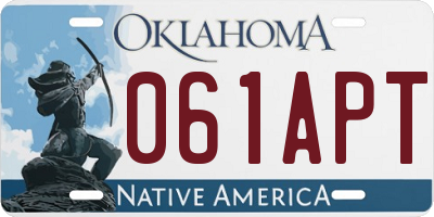 OK license plate 061APT