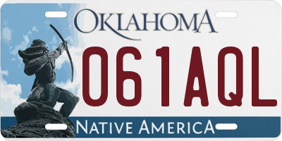 OK license plate 061AQL