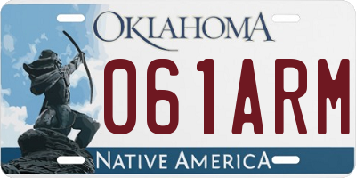 OK license plate 061ARM