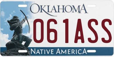 OK license plate 061ASS