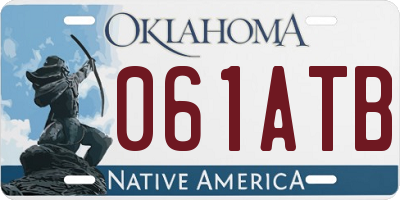 OK license plate 061ATB