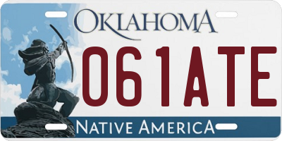 OK license plate 061ATE