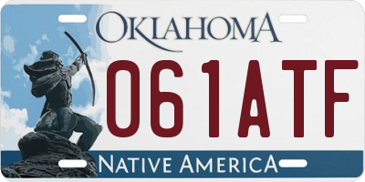OK license plate 061ATF