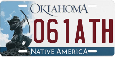 OK license plate 061ATH