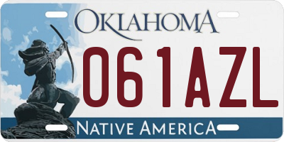 OK license plate 061AZL
