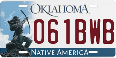 OK license plate 061BWB