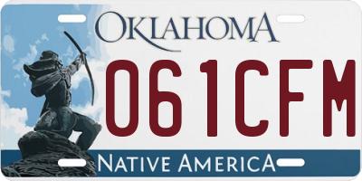 OK license plate 061CFM
