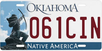 OK license plate 061CIN