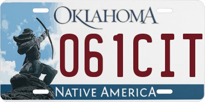 OK license plate 061CIT
