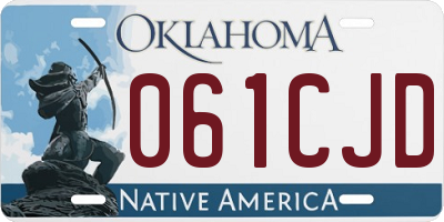 OK license plate 061CJD