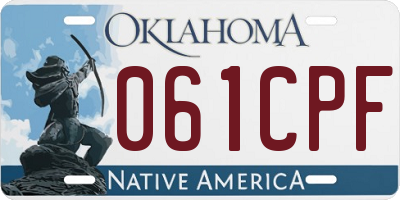 OK license plate 061CPF
