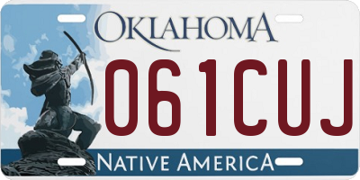 OK license plate 061CUJ