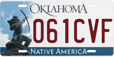 OK license plate 061CVF