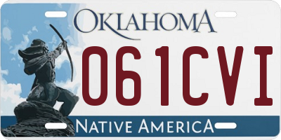 OK license plate 061CVI