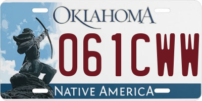 OK license plate 061CWW