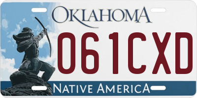 OK license plate 061CXD