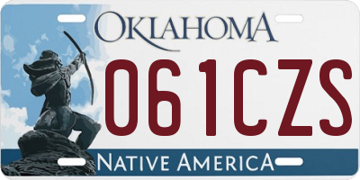 OK license plate 061CZS