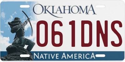OK license plate 061DNS