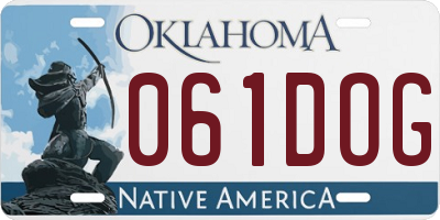 OK license plate 061DOG