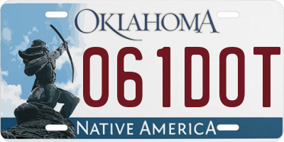 OK license plate 061DOT