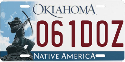 OK license plate 061DOZ