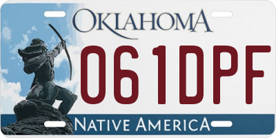 OK license plate 061DPF