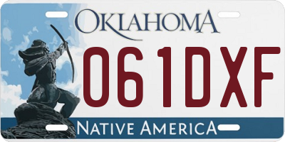 OK license plate 061DXF