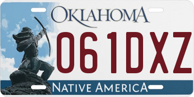 OK license plate 061DXZ
