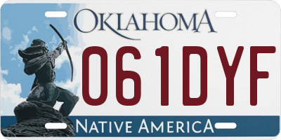 OK license plate 061DYF