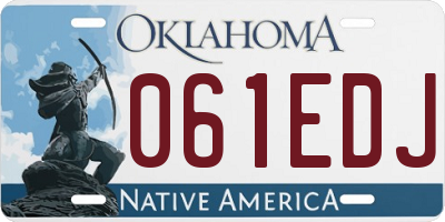 OK license plate 061EDJ