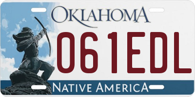 OK license plate 061EDL