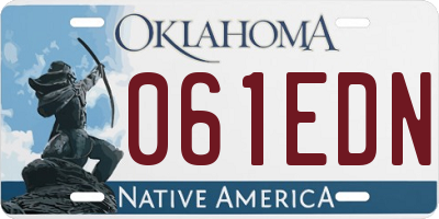 OK license plate 061EDN