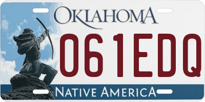 OK license plate 061EDQ