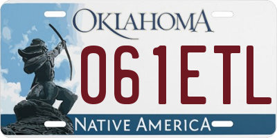 OK license plate 061ETL