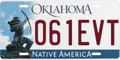 OK license plate 061EVT