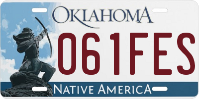 OK license plate 061FES