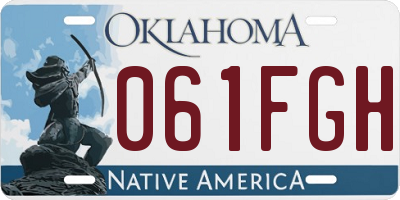 OK license plate 061FGH