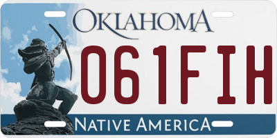 OK license plate 061FIH