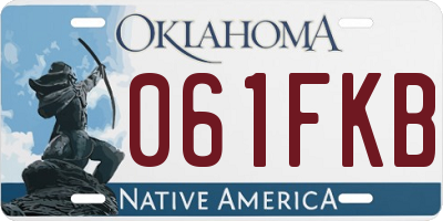 OK license plate 061FKB