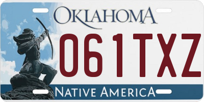 OK license plate 061TXZ