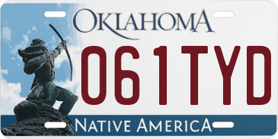 OK license plate 061TYD