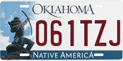 OK license plate 061TZJ