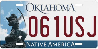 OK license plate 061USJ