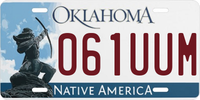 OK license plate 061UUM