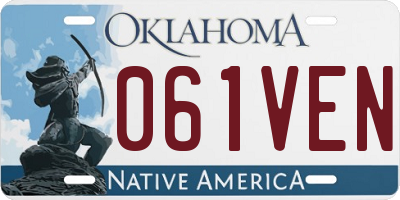 OK license plate 061VEN