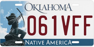 OK license plate 061VFF