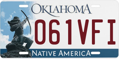 OK license plate 061VFI