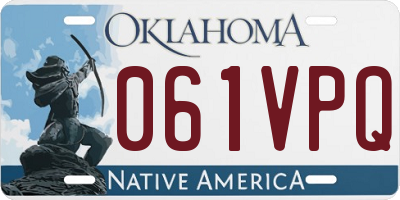OK license plate 061VPQ